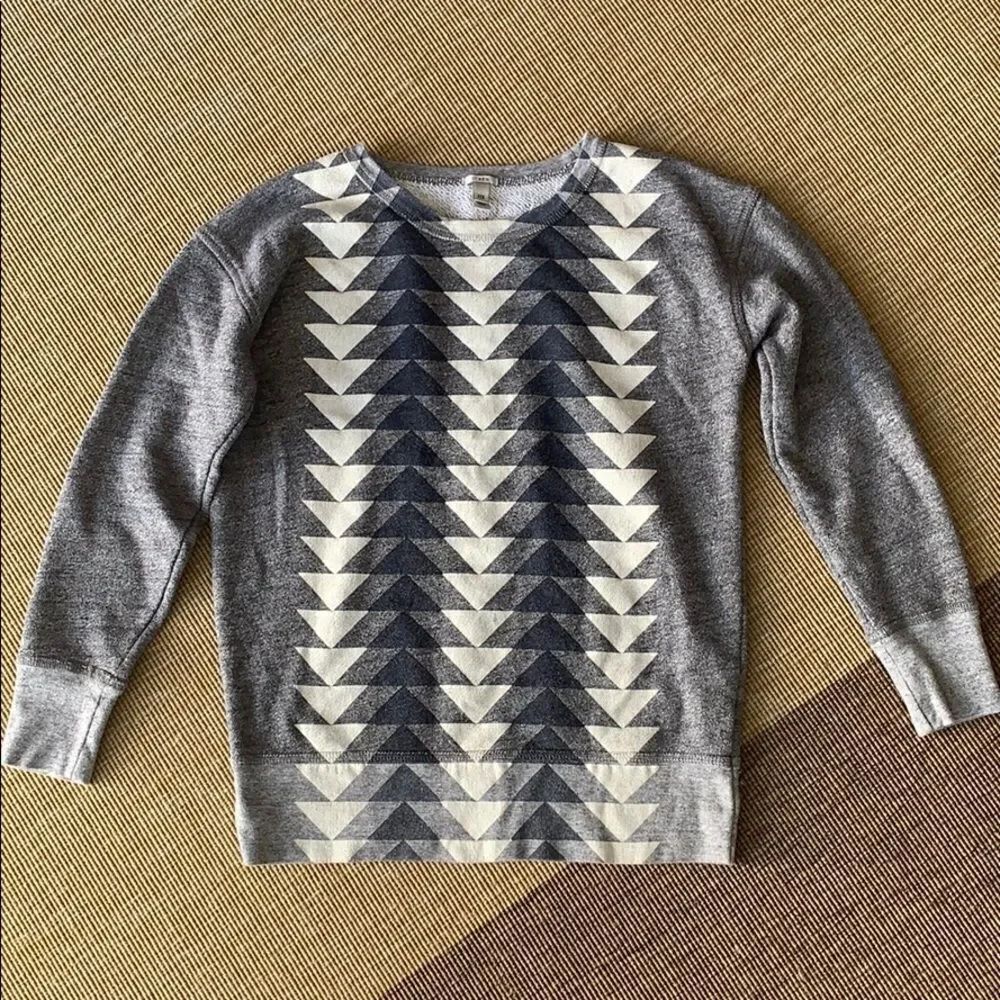 J.Crew geometric crew neck sweatshirt. XXS